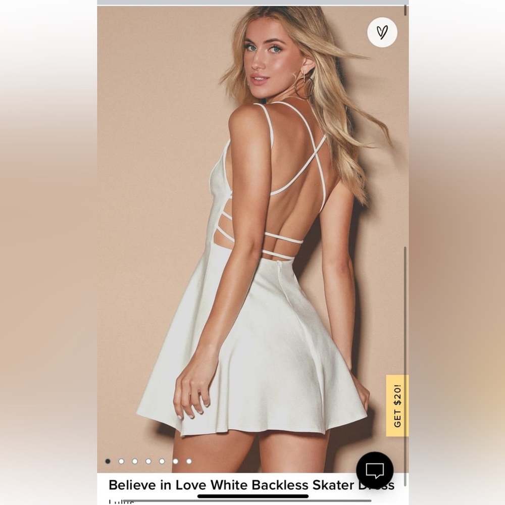 Lulus backless white dress
